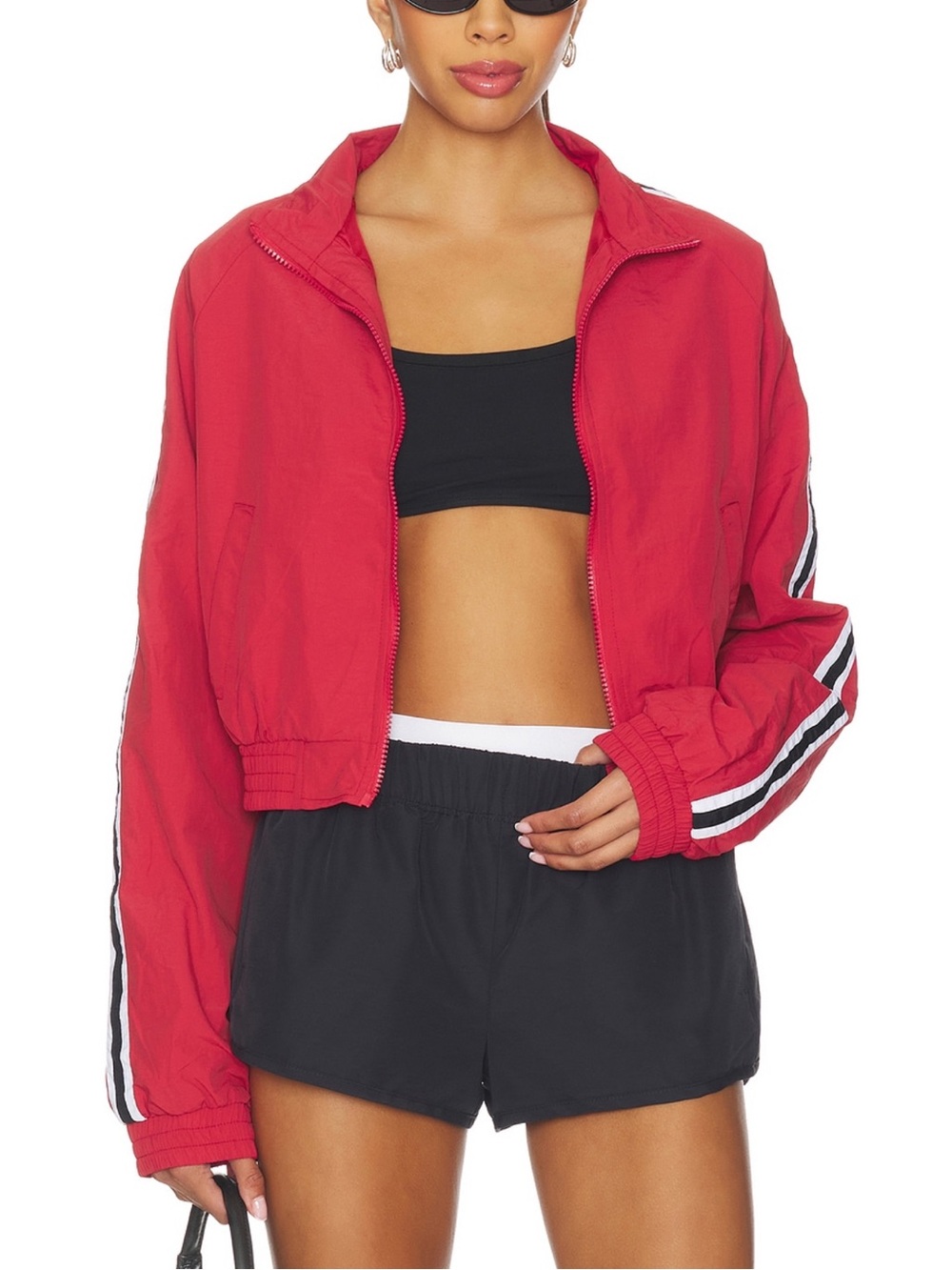 Superdown Cait Windbreaker Jacket in Red